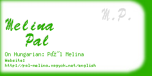 melina pal business card